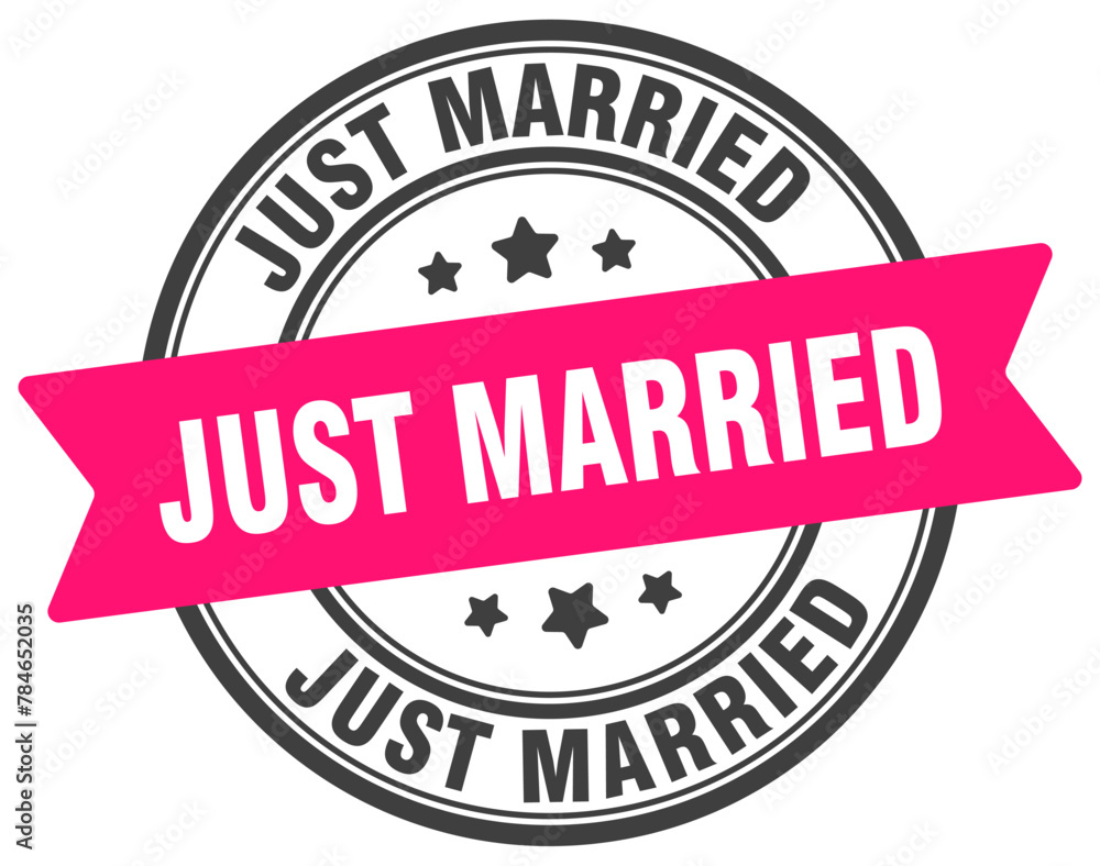 just married stamp. just married label on transparent background. round sign just married stamp. just married label on transparent background. round sign