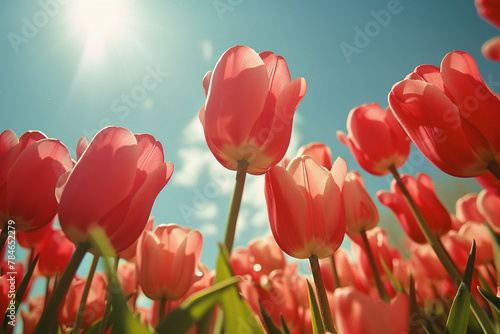 red tulips in the garden © damien