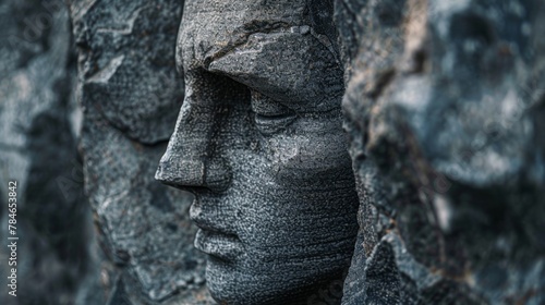 Stone faceless man sculpture statue wallpaper background
