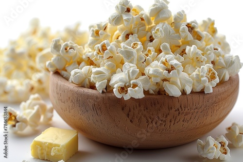 Delicious Buttered Popcorn Snack Generative AI