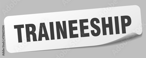 traineeship sticker. traineeship label