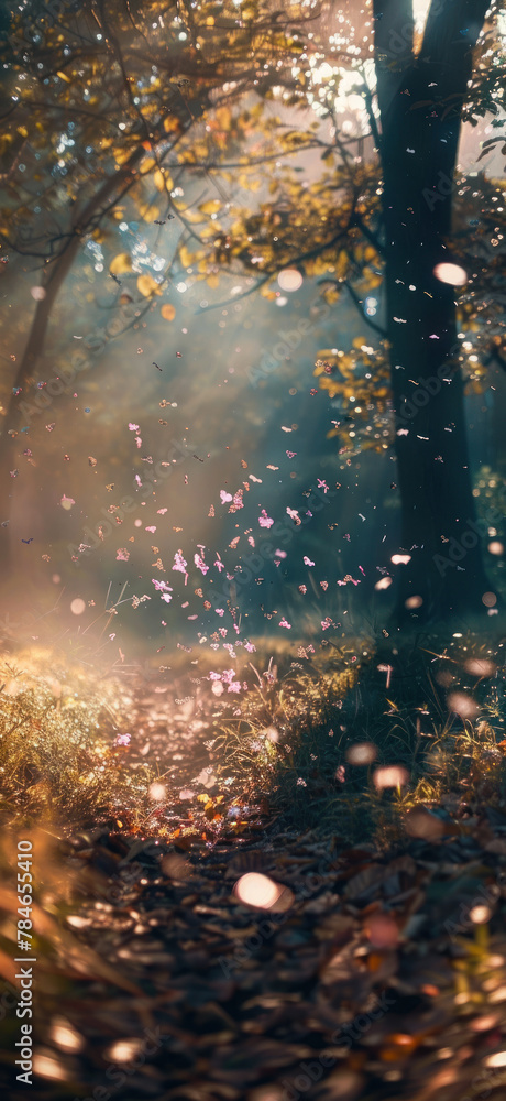 Enchanted Forest with Wisps, Amazing and simple wallpaper, for mobile Enchanted Forest with Wisps, Amazing and simple wallpaper, for mobile