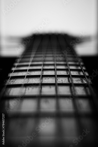 Gros plan sur les cordes d'une guitare  photo