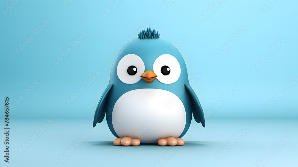 Obraz premium Penguin winter icon 3d