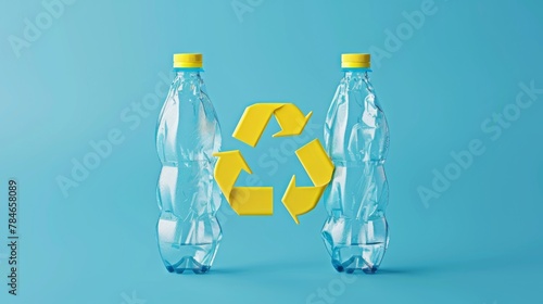 The Recycling Plastic Bottles Concept photo
