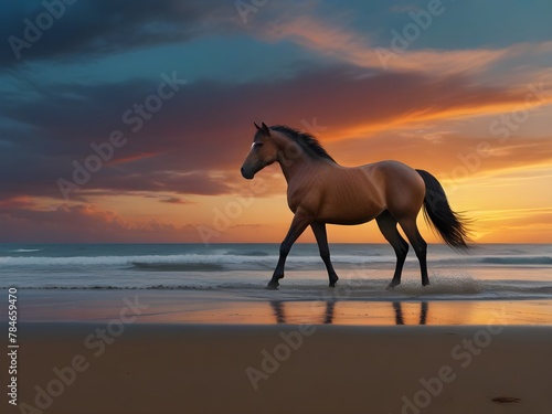 horse on the beach © Kashifali