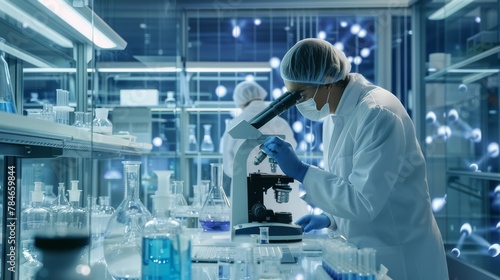 Scientist Working in Modern Laboratory