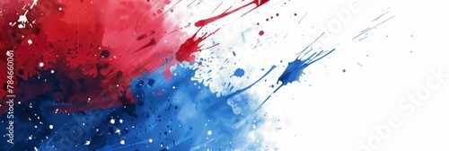Dynamic Abstract American Flag Brush Strokes