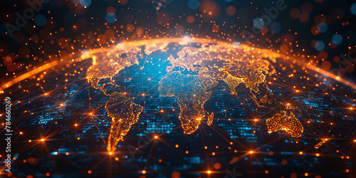 Digital Globe: A Radiant Portrayal of Interconnected Telecom Networks