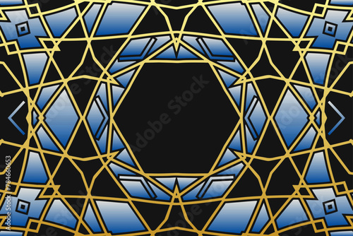 Embossed black background, ethnic cover design. Geometric stylish 3D pattern. Tribal handmade style, doodling, art deco. Ornamental boho exoticism of the East, Asia, India, Mexico, Aztec, Peru.