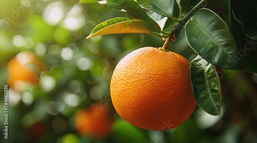 Wallpaper Mural Branches with green leaves of a tree with organic ripe fresh oranges or tangerines. An orchard. Farming or farming. Torontodigital.ca