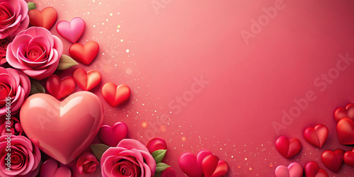 Happy valentine's day  background empty space for text
