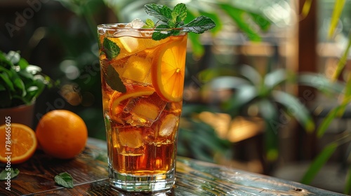 Glass Filled With Ice and Orange Slices