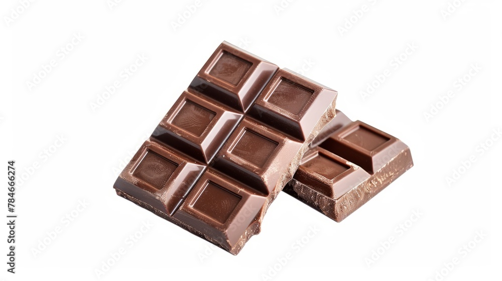 chocolate bar on white background generative ai