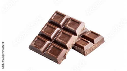 chocolate bar on white background generative ai