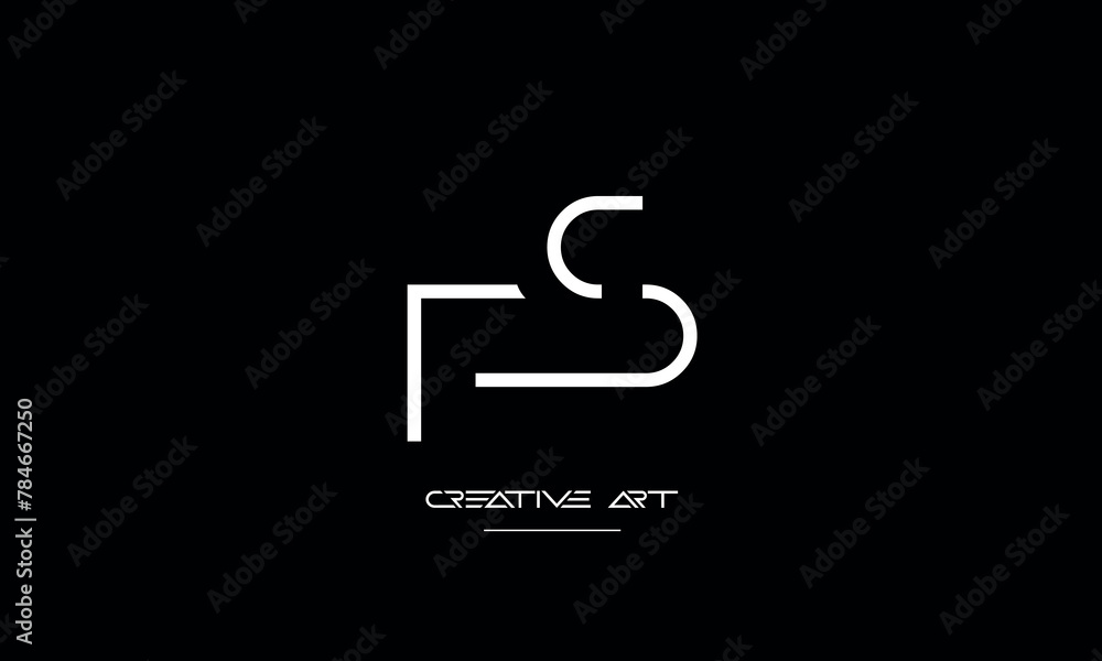 FS, SF, F, S abstract letters logo monogram FS, SF, F, S abstract letters logo monogram