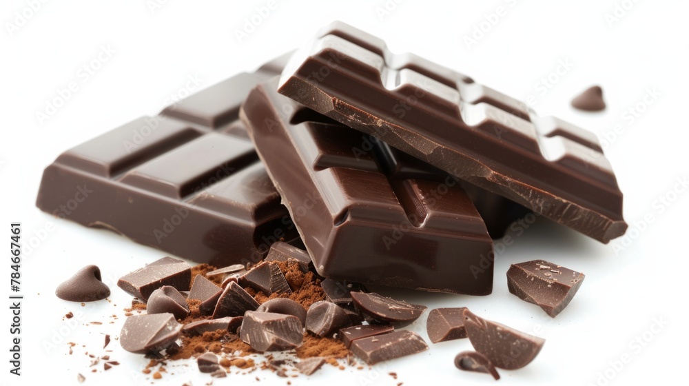 chocolate bar on white background generative ai chocolate bar on white background generative ai