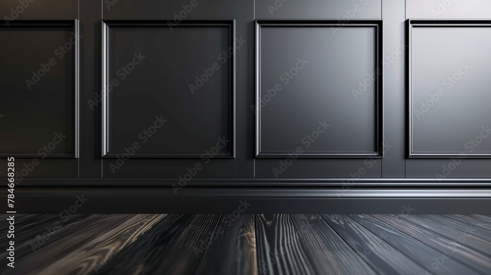 Skirting black boards low shot, modern furniture Skirting black boards low shot, modern furniture