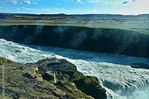 Iceland-view of Gullfoss waterfall on the river Hvítá