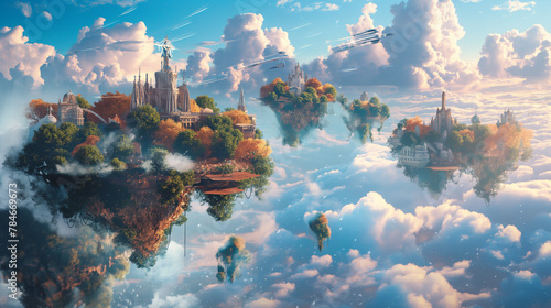 Fantastical Sky Islands and Autumn Castles