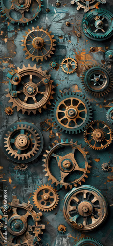 Mechanical Steampunk Wallpaper Design, Amazing and simple wallpaper, for mobile