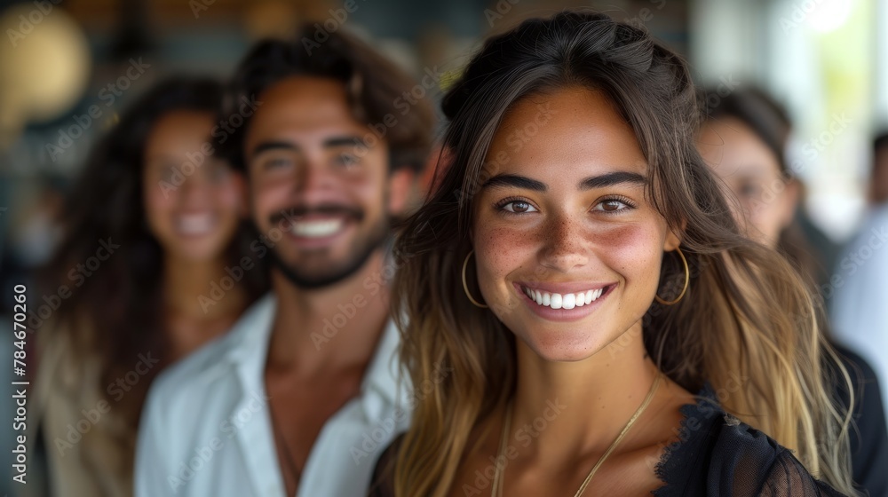 A team of successful young employees work in the coaching office. A team of successful young employees work in the coaching office.