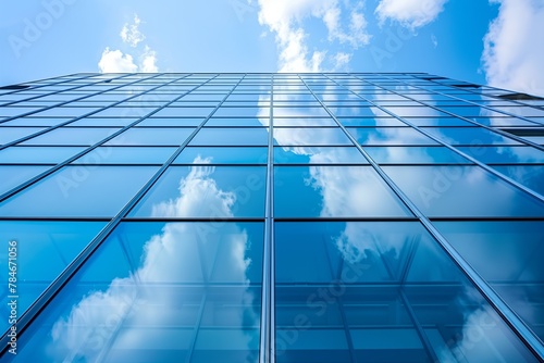 Modern skyscraper with reflective glass facade