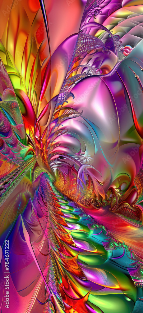 Fototapeta premium Surreal Psychedelic Mobile Wallpaper Background, Amazing and simple wallpaper, for mobile