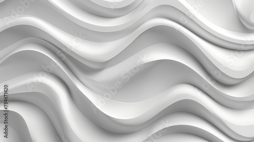 Elegant monochrome white seamless wave texture pattern background for design projects hyper realistic 