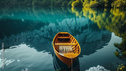 An image showing a boat on a body of water photo