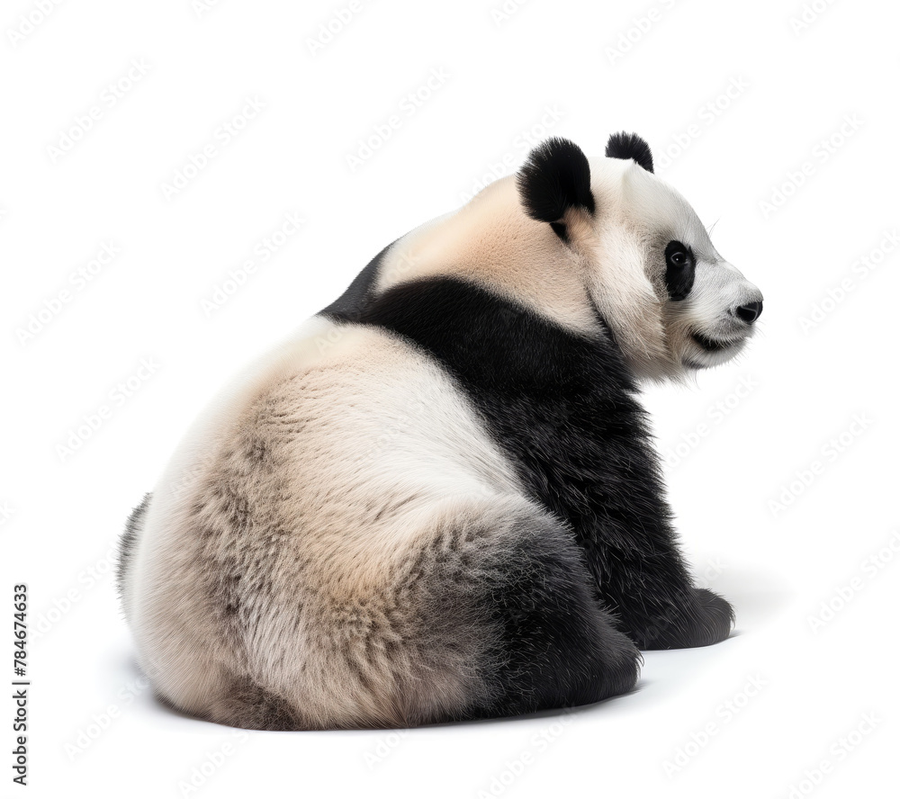 Giant panda sitting on a white background Giant panda sitting on a white background