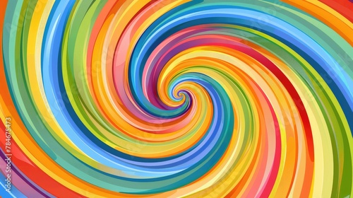 A colorful spiral with a rainbow of colors