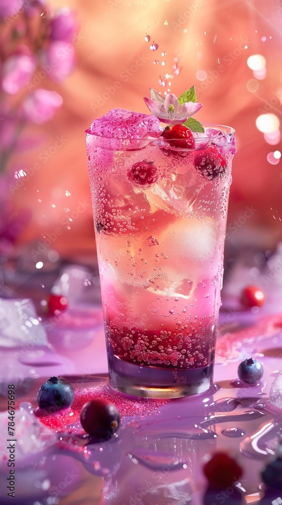 The Pink Burn Book Breeze mocktail, served in a glass, is a refreshing and vibrant drink featuring a blend of fruity flavors and a hint of sweetness, perfect for enjoying on any occasion. The Pink Burn Book Breeze mocktail, served in a glass, is a refreshing and vibrant drink featuring a blend of fruity flavors and a hint of sweetness, perfect for enjoying on any occasion.