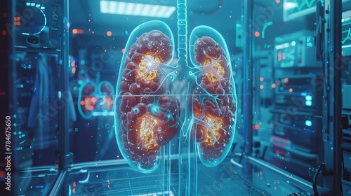 An illustrative depiction showcases diagnostic tests for kidney problems, including blood and urine tests, imaging studies, and kidney biopsy, aiding in the accurate diagnosis of renal conditions.