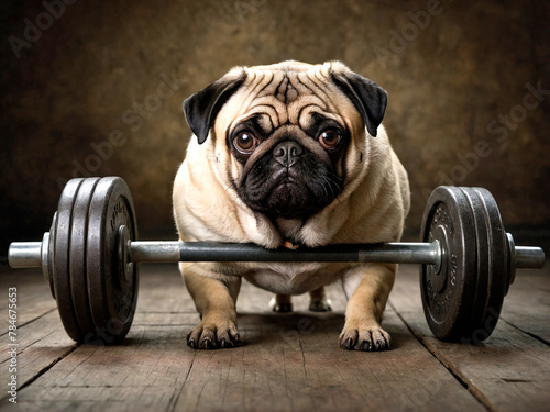 Força Fofa: O Pug Dedicado ao Treino de Musculação