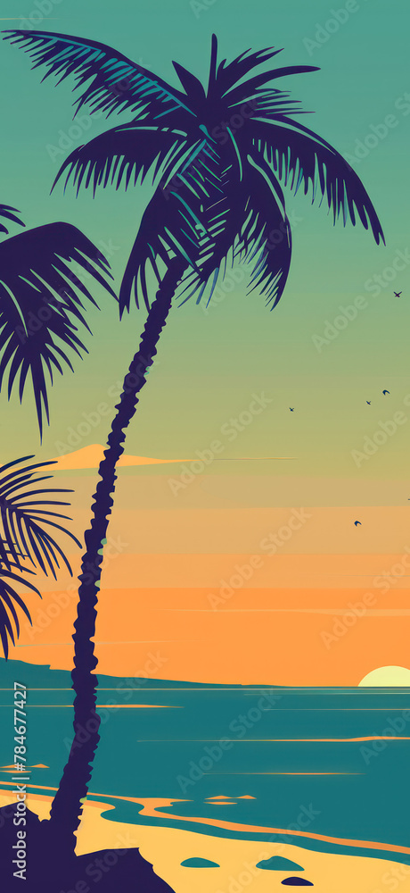 Tropical Paradise Aerial View, Amazing and simple wallpaper, for mobile