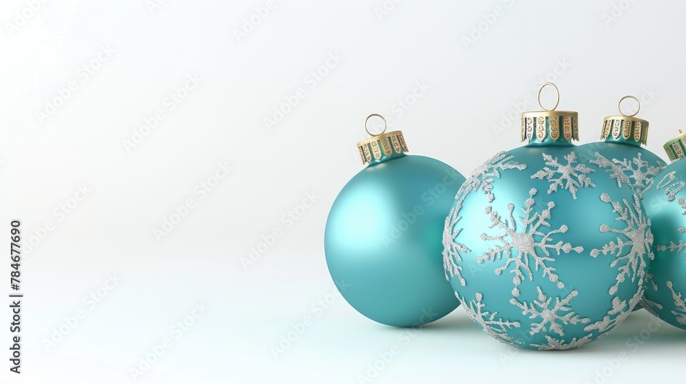Christmas Baubles on Solid tone Surface. A panoramic image showcasing shiny baubles in vibrant colored tones reflecting a wintry setting placed on a solid surface, creating a cozy holiday scene Christmas Baubles on Solid tone Surface. A panoramic image showcasing shiny baubles in vibrant colored tones reflecting a wintry setting placed on a solid surface, creating a cozy holiday scene