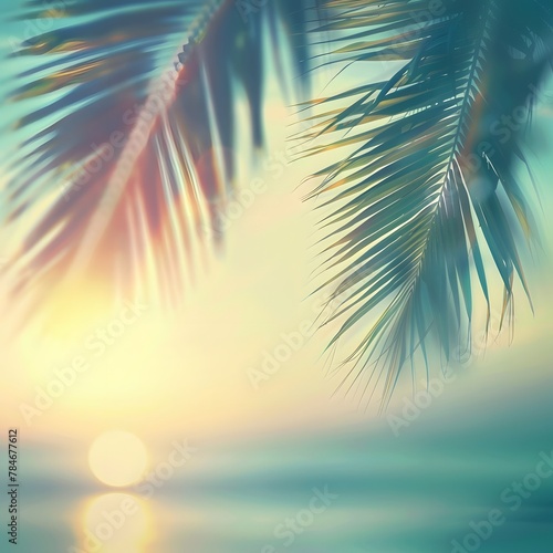 Tropical Radiance: Captivating Summer Hues and Beach Serenity