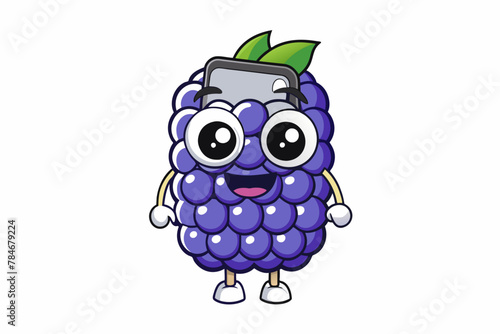 blackberry food vector illustration