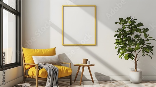 Sunshine Glow: Elevating Your Space with Scandinavian Style Living Room Poster © Zelta