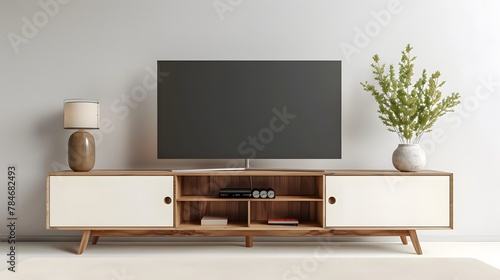 Modern Living Room TV Cabinet: Elegant Interior Display photo