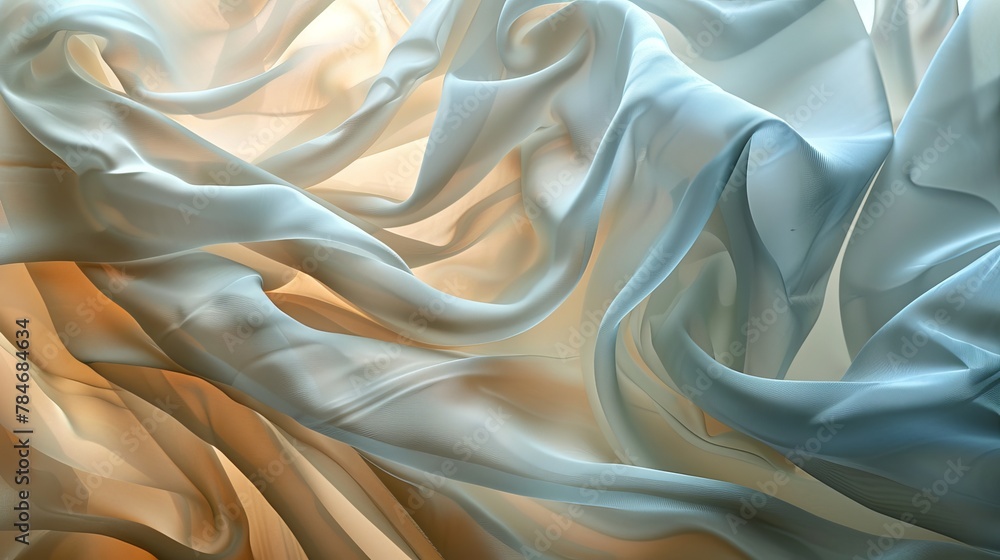 Delicate, flowing fabric in soft, muted colors Delicate, flowing fabric in soft, muted colors