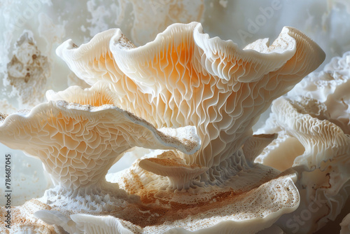 Majestic Mushroom Coral Structure in Close-Up Detail