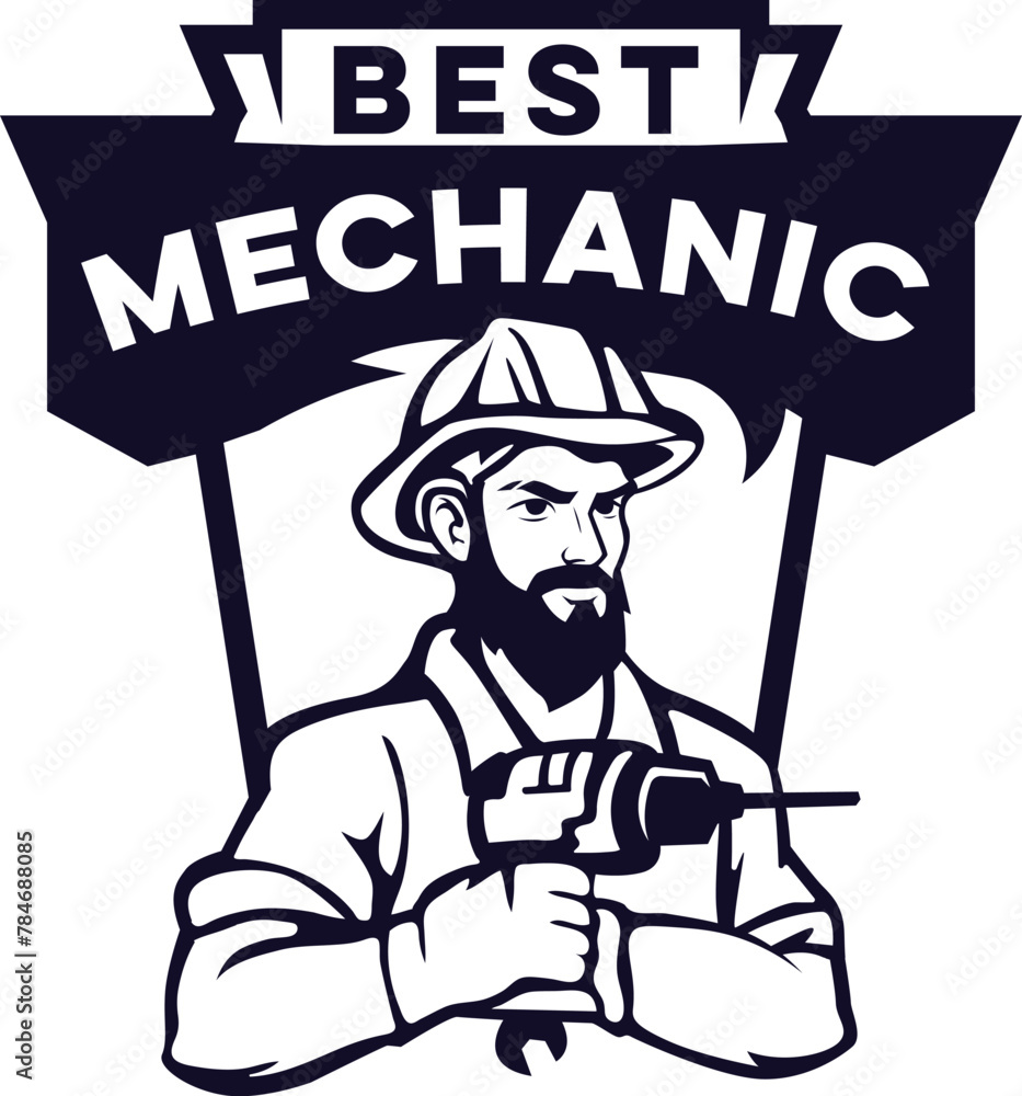 mechanic company services logo template mechanic company services logo template