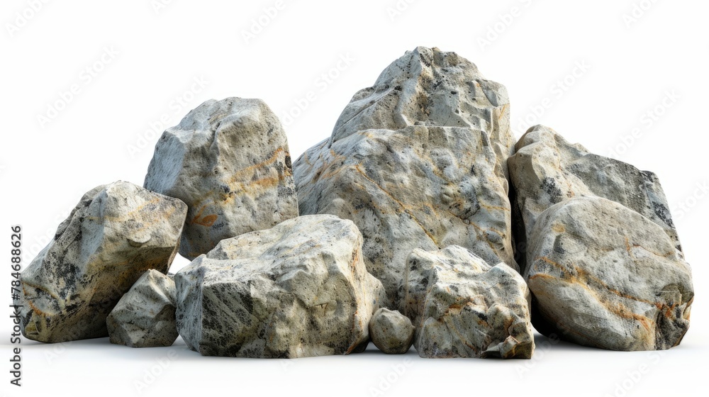rocks on white background generative ai rocks on white background generative ai