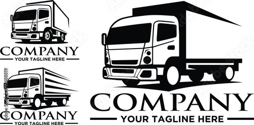 trucking company logo design template