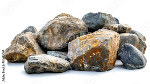 rocks on white background generative ai
