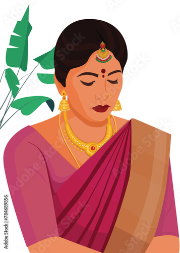 Indian women with traditional outfit, weeding Wall Art 
