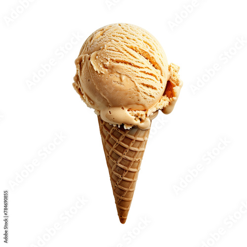 Ice cream cone isolated on transparent background