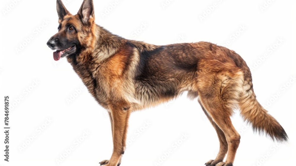 shepherd dog on white background generative ai shepherd dog on white background generative ai